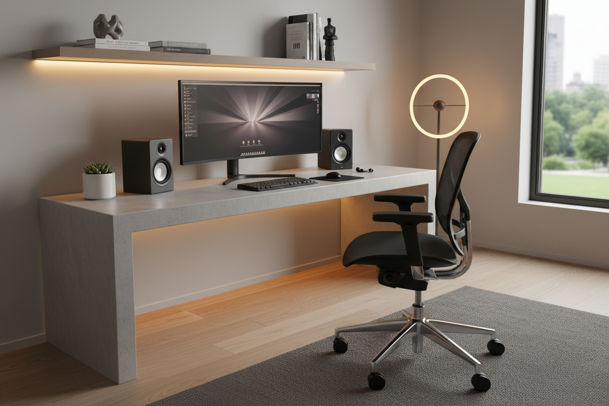 Computer tables and chairs