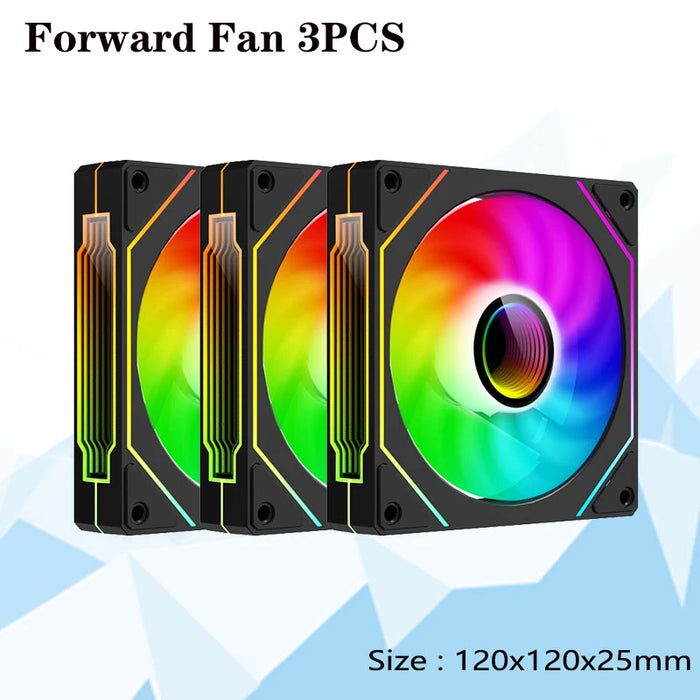 PRISM 4 PRO 120mm PWM ARGB Case Fan 4Pin PC Cooling Fan 45CFM 800-1500RPM Daisy-Chain Quiet Gaming Computer Chassis Fan for PC