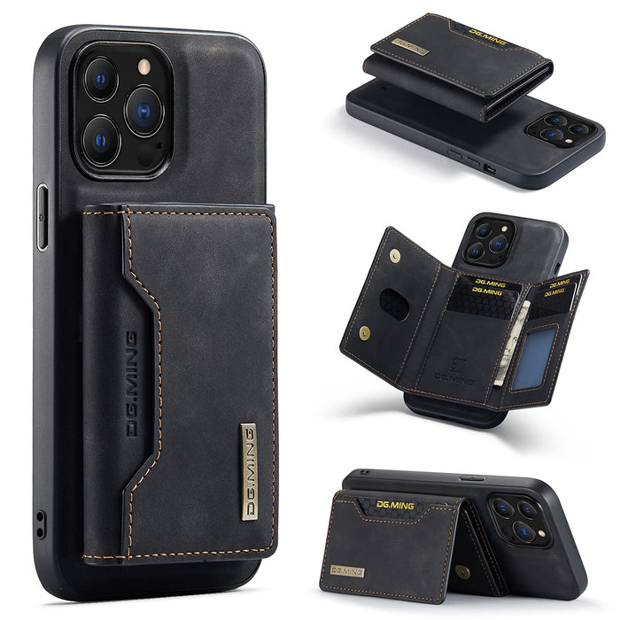 SZHAIYU 2 in 1 Detachable Back Cover Compatible with iPhone 13 Pro Max Wallet Case with Card Holder Leather Pocket Slim Phone Cases 6.7 (Black)