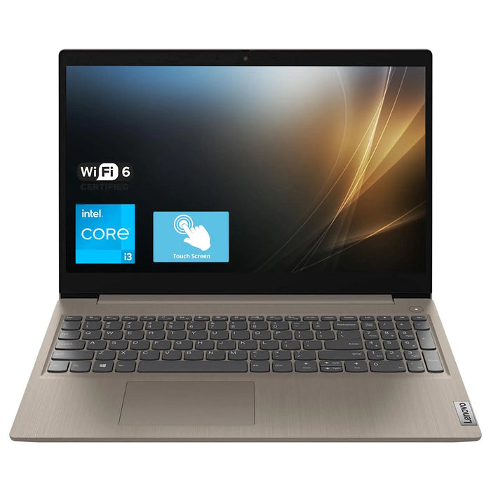 Lenovo Ideapad 3 Laptop 15.6" HD Touchscreen Intel Core i3-1115G4 Processor 12GB DDR4 RAM 256GB PCIe SSD Webcam HDMI Bluetooth Wi-Fi 6 Windows 11 Home Almond - Gadgetmanic.com