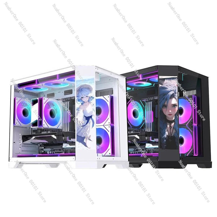 Desktop Gaming PC Case Panoramic Sea View Tempered Glass Computer Chassis Support 360mm Water Cooling