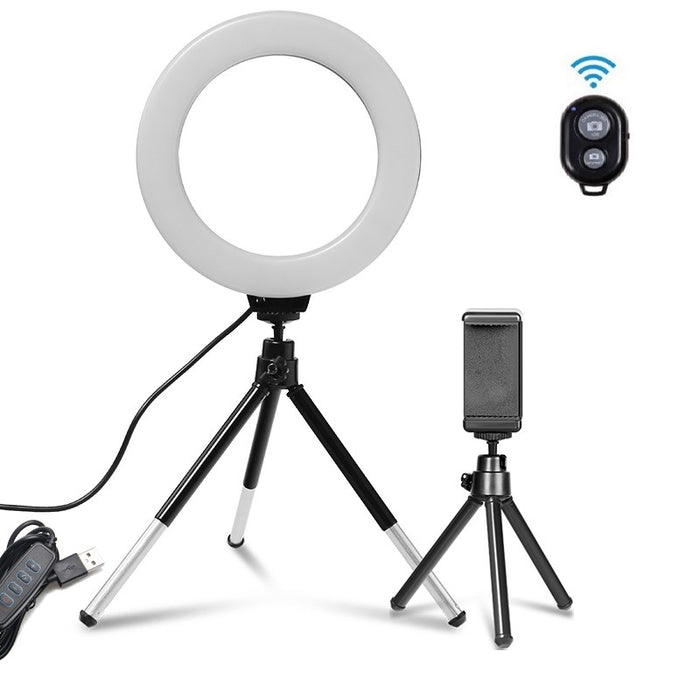 16cm Ring Light with Mini Tripod and Clamp Set