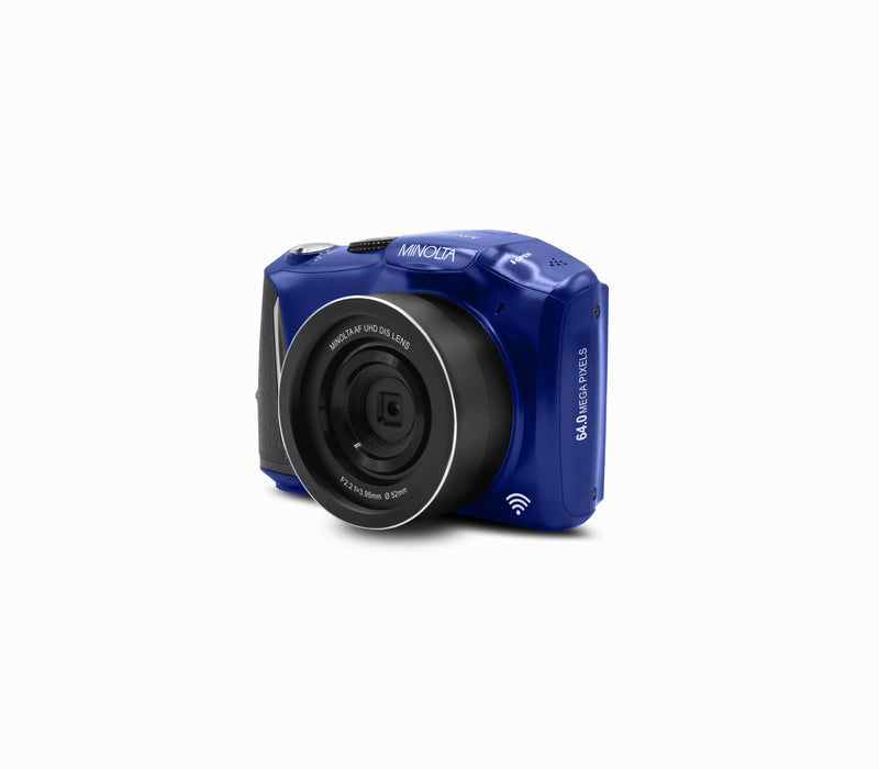 Minolta 64 Mega Pixels Digital Camera with 4K Video 60 FPS & WiFi Blue