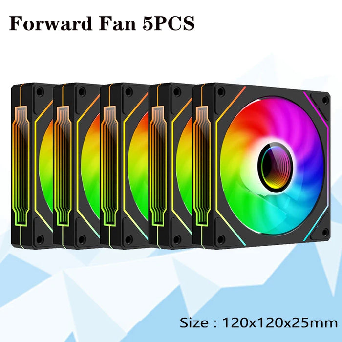 PRISM 4 PRO 120mm PWM ARGB Case Fan 4Pin PC Cooling Fan 45CFM 800-1500RPM Daisy-Chain Quiet Gaming Computer Chassis Fan for PC