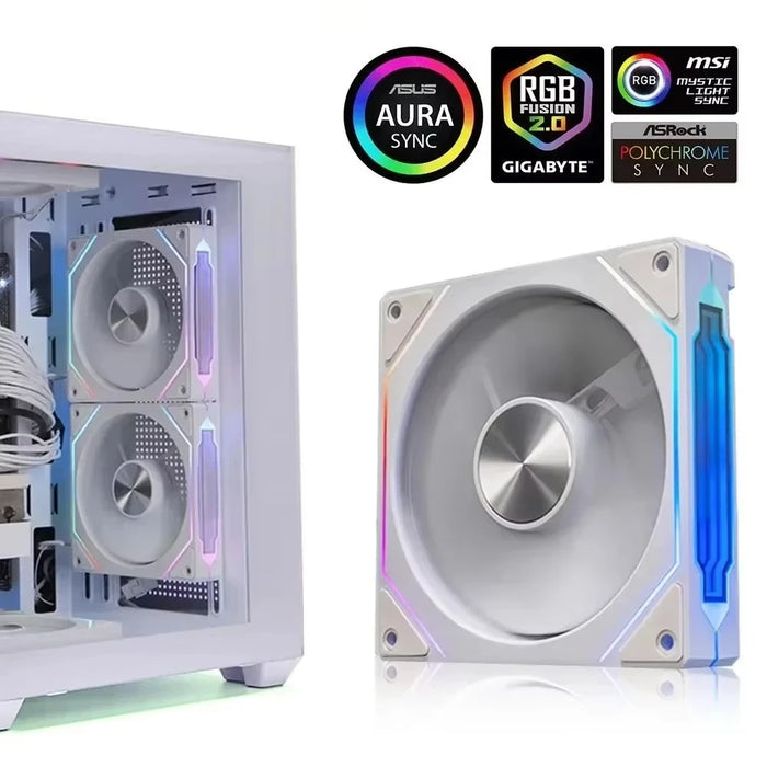 PRISM 4 PRO 120mm PWM ARGB Case Fan 4Pin PC Cooling Fan 45CFM 800-1500RPM Daisy-Chain Quiet Gaming Computer Chassis Fan for PC