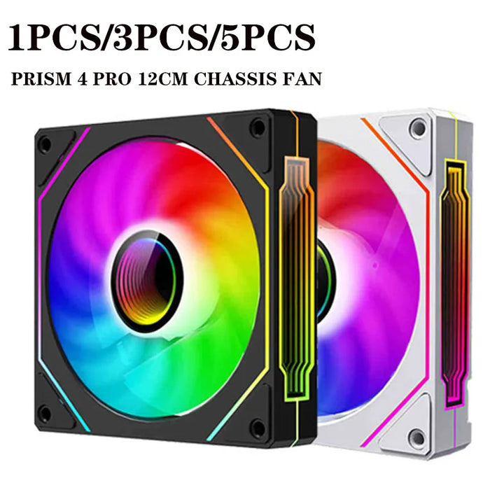 PRISM 4 PRO 120mm PWM ARGB Case Fan 4Pin PC Cooling Fan 45CFM 800-1500RPM Daisy-Chain Quiet Gaming Computer Chassis Fan for PC