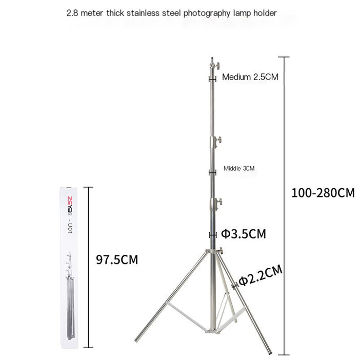 2.8m Thickened Stainless Steel Tripod for Photography