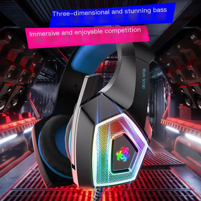 HUNTERSPIDER V1 RGB Wired Gaming Headset for PC/PS4 - Gadgetmanic.com