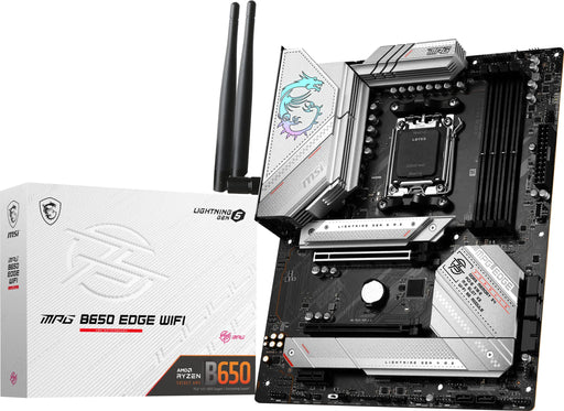 MSI MPG B650 Edge WiFi Computer Gaming Motherboard (AMD AM5 ATX DDR5 PCIe 4.0 M.2 SATA 6Gb/s USB 3.2 Gen 2 HDMI/DP Wi-Fi 6E AMD Ryzen 7000 Series) AMD PC Motherboards (Renewed) - Gadgetmanic.com