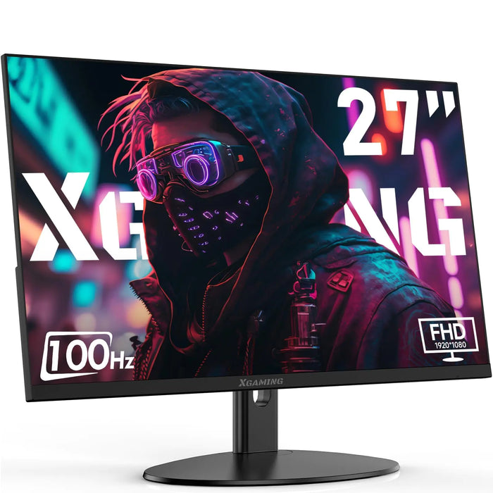 XGaming 27 Inch Gaming Monitor 1080P Ultra Thin Frameless Computer Monitor 100Hz 99% sRGB Low Blue Light HDMI VGA Gamer FHD Monitor Supports VESA Dual Speakers Tilt Adjustable - Gadgetmanic.com