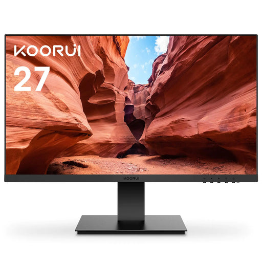 KOORUI Monitor 27 Inch 1080p PC Monitor 3000:1 Contrast Ratio with HDMI VGA for Office and Home 99% SRGB Frameless Eye Care Tilt Adjustment VESA Mountable Black - Gadgetmanic.com
