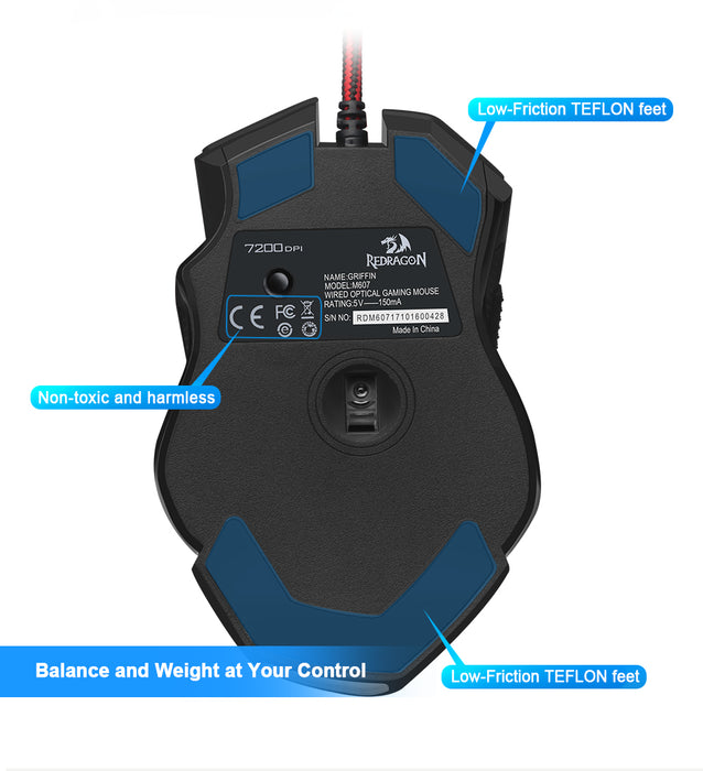 Redragon M607 Custom Macro Wired Gaming Mouse