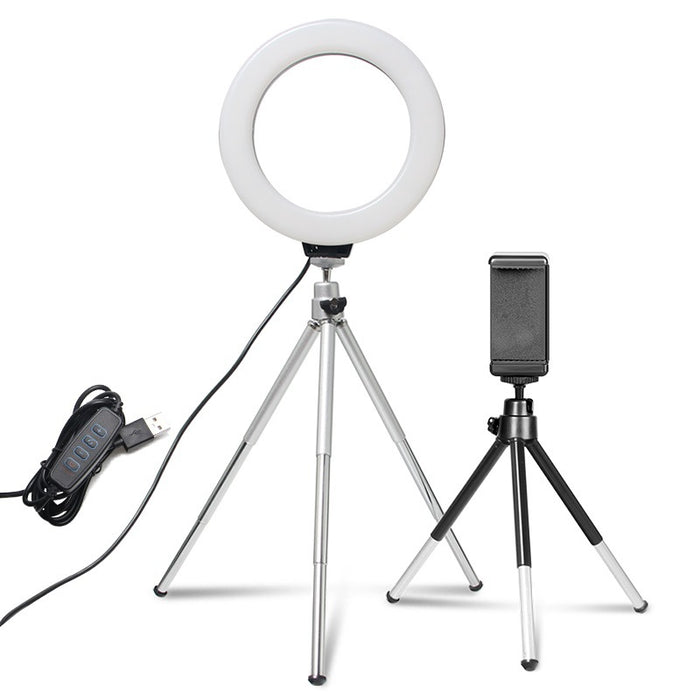 16cm Ring Light with Mini Tripod and Clamp Set