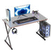 CubiCubi Gaming Desk 47 Inch PC Computer Desk Carbon Fiber Home Office Desk Table Gamer Workstation Simple Game Table with Headphone Hook Gray - Gadgetmanic.com