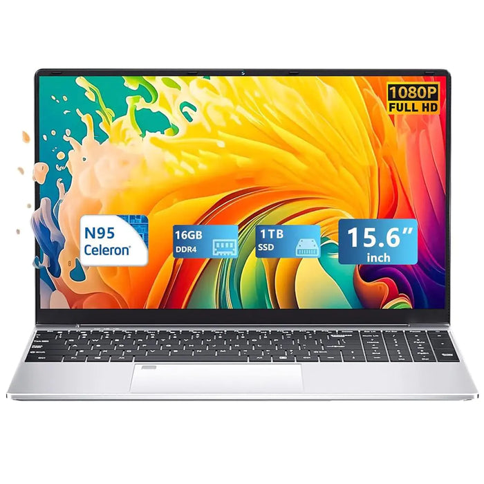 15.6Inch Gaming Laptop Laptops N95 (Up to 3.4GHz) Processor Lap top 16GB Notebook Computer 1TB SSD Traditional Computers FHD IPS 180 Angle Opening Backlit Keyboard Fingerprint Unlock Netbook - Gadgetmanic.com