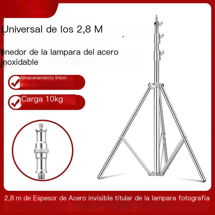 2.8m Heavy-Duty Stainless Steel Photography Light Stand