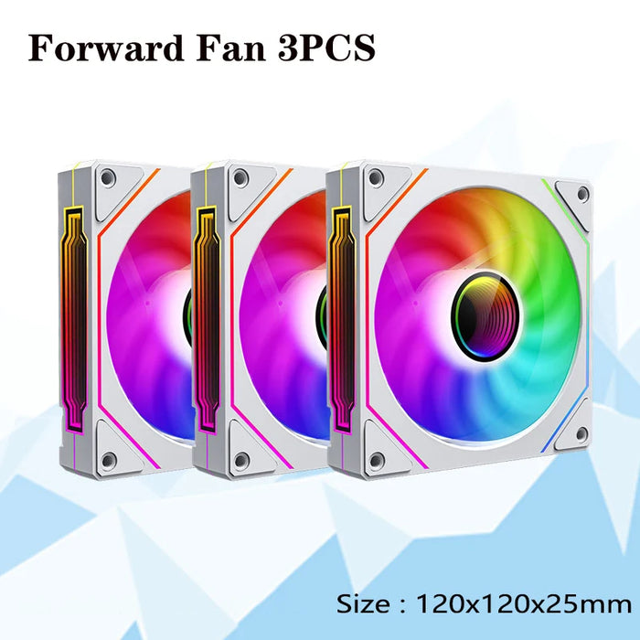 PRISM 4 PRO 120mm PWM ARGB Case Fan 4Pin PC Cooling Fan 45CFM 800-1500RPM Daisy-Chain Quiet Gaming Computer Chassis Fan for PC