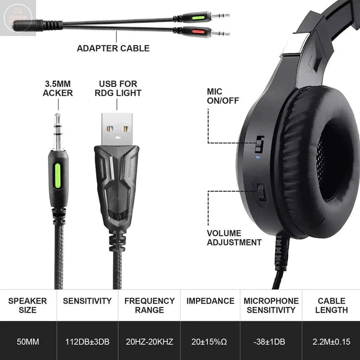 Gaming Headset With Microphone Light - Gadgetmanic.com