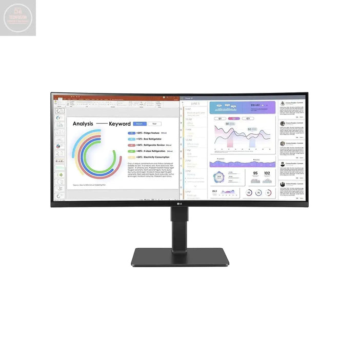 LG Ultrawide 34BQ77QB-B 34" Webcam UW-QHD Curved Screen LED Monitor - 21:9 - Textured Black - Gadgetmanic.com