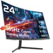 KTC 24 inch 1500R Curved Gaming Monitor 165Hz 1ms FHD 1080p VA Tilt Adaptive Sync HDR 110% sRGB DP/HDMIVESA for Gaming Home Office Business PS5 PC Monitors - Gadgetmanic.com