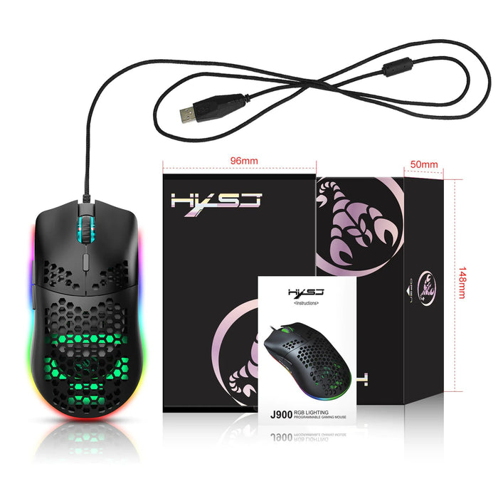 RGB Honeycomb Gaming Mouse - Gadgetmanic.com