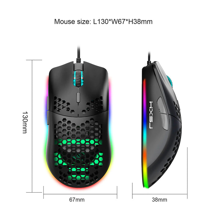 RGB Honeycomb Gaming Mouse - Gadgetmanic.com